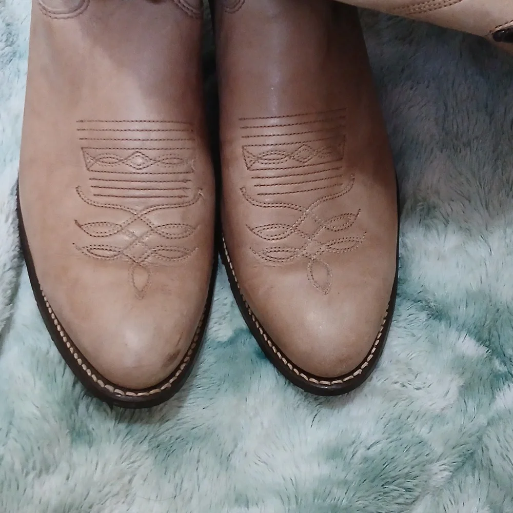 Kenny Rogers cowboy boots tan colored - Picture 2 of 6